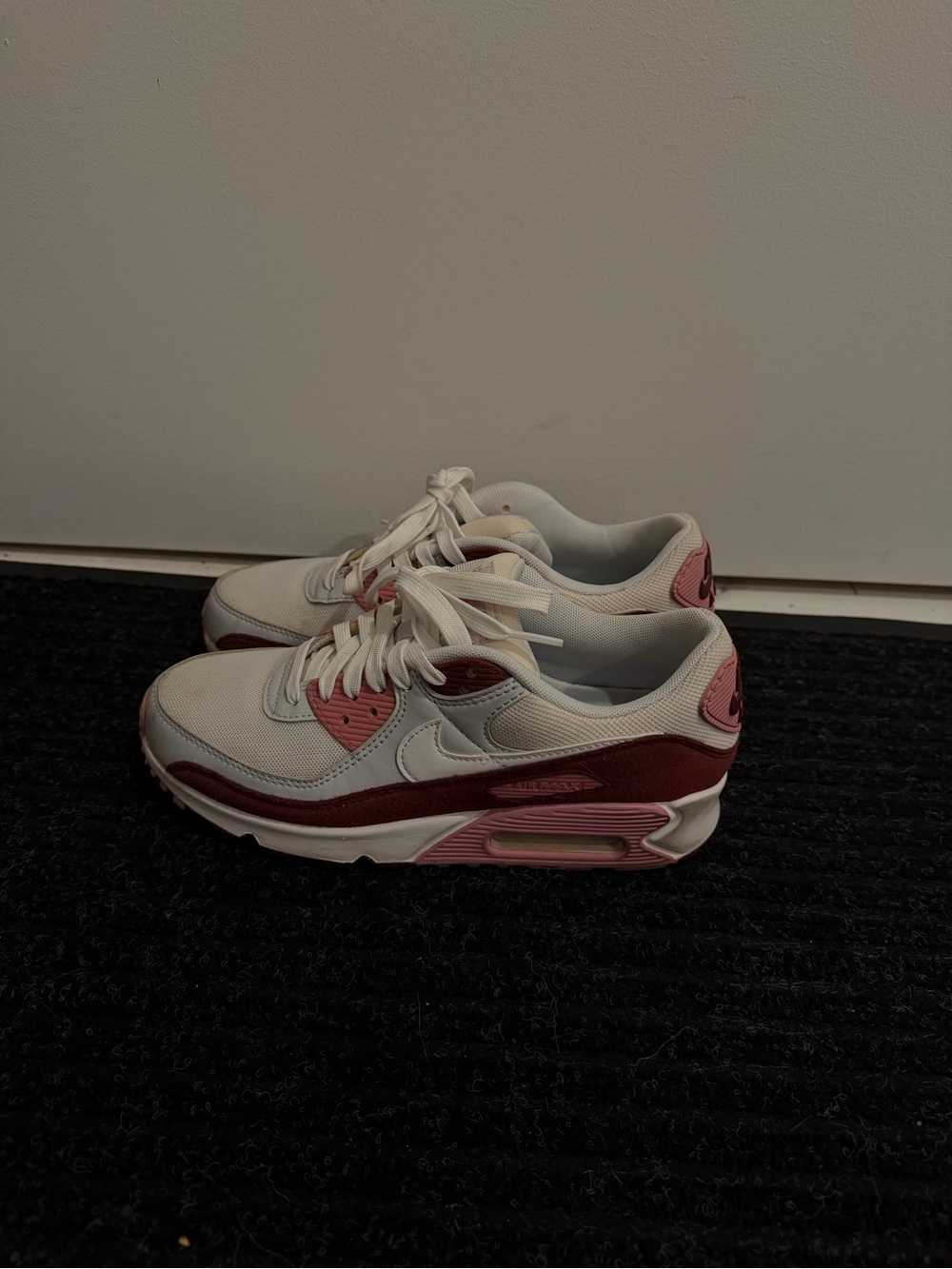 Nike womens White and Rose Athletic Sneakers